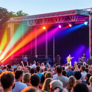 A lively outdoor music concert in Columbia SC