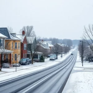 Snowfall in Columbia South Carolina