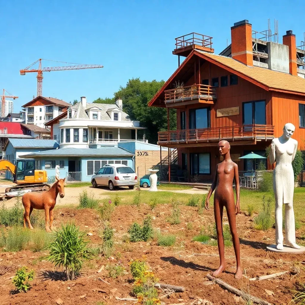 Construction in Columbia's Vista area impacting art and garden spaces