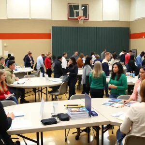 Educators networking at the Lexington-Richland School District hiring event