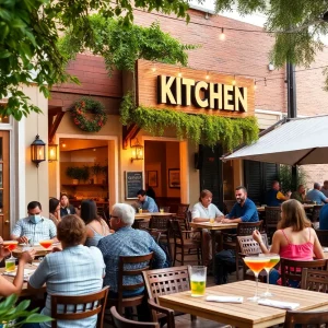 Outdoor dining at Tupelo Honey Southern Kitchen in Columbia