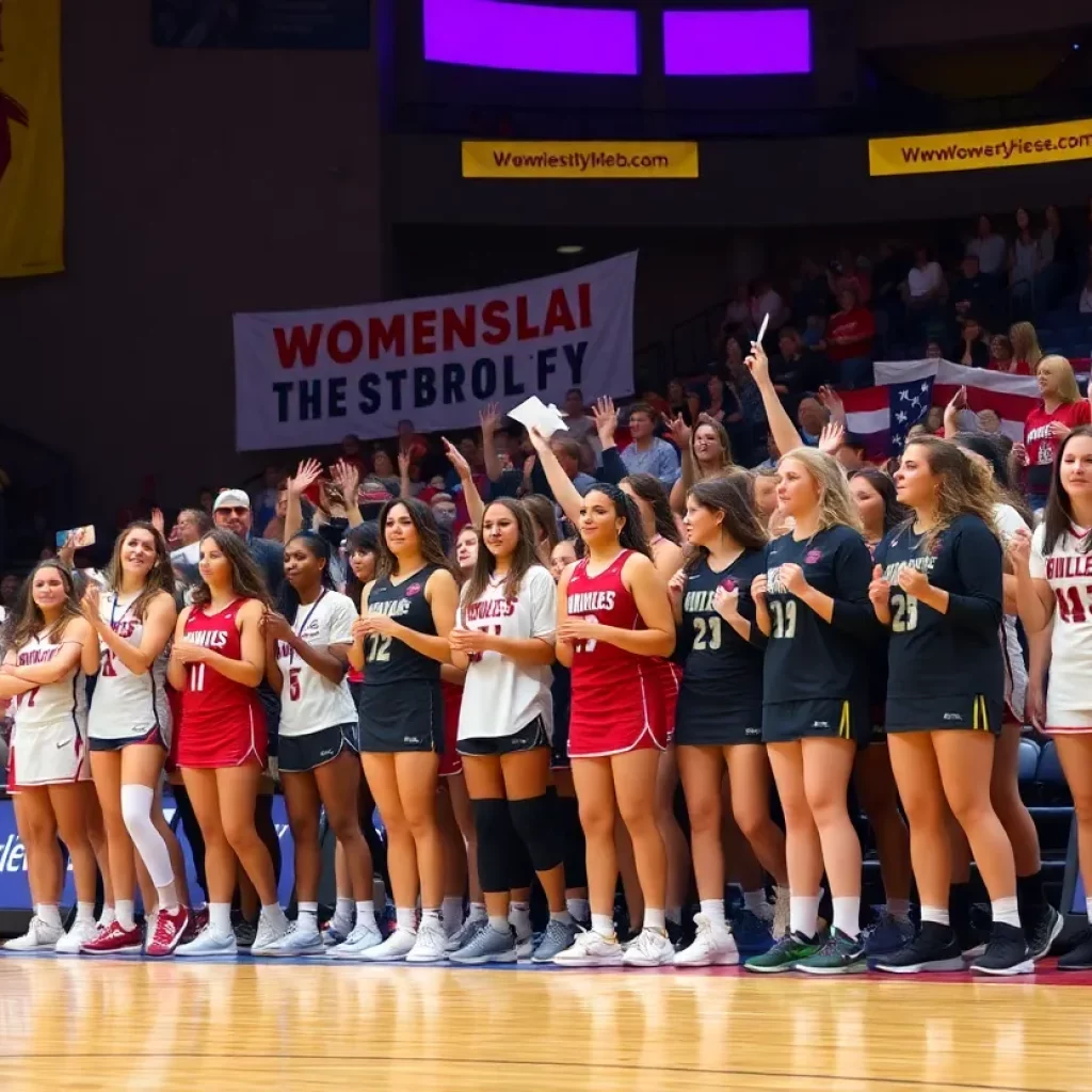 Former female athletes celebrating at the University of South Carolina