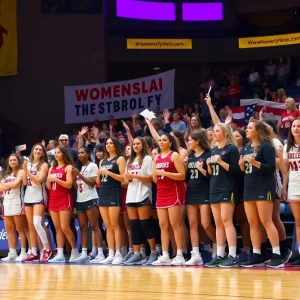 Former female athletes celebrating at the University of South Carolina