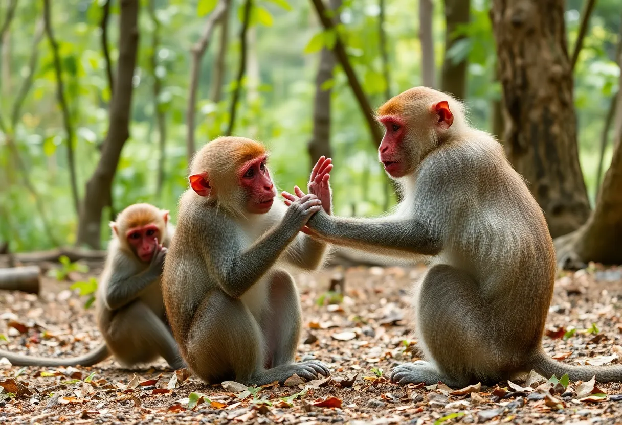 Rhesus Macaque Monkeys in Yemassee