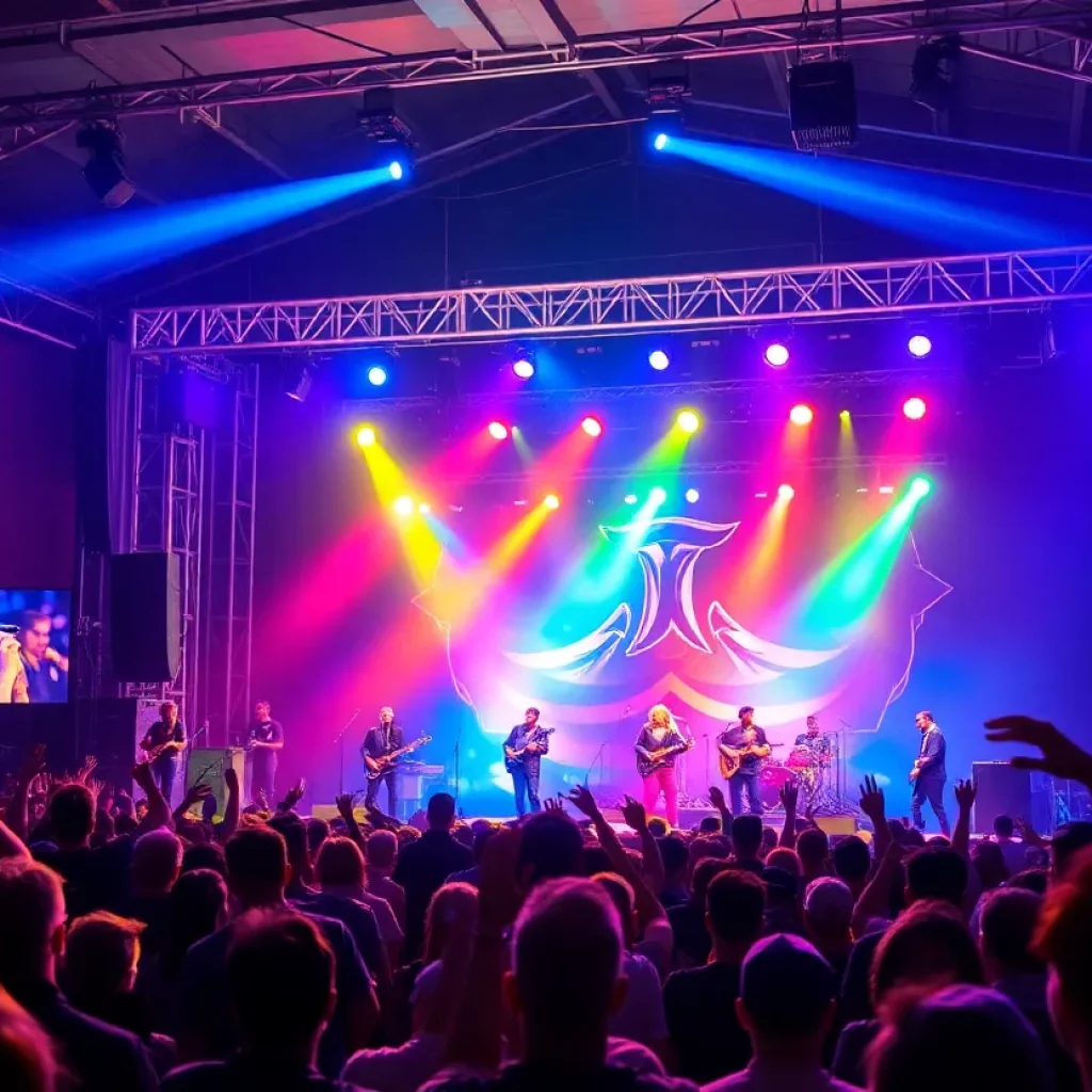 Crowd enjoying a concert in Columbia, SC