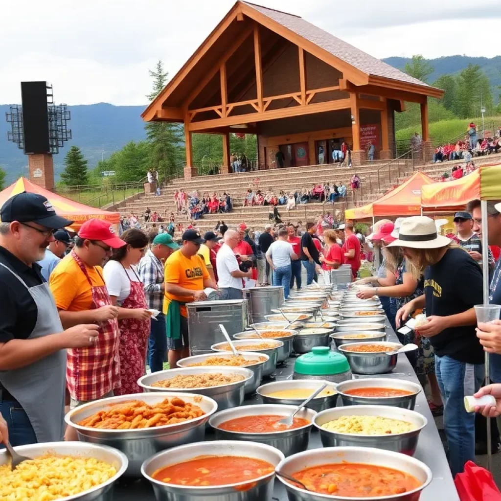 Attendees enjoying the 11th Annual Lexington County Chili Cookoff at Icehouse Amphitheater