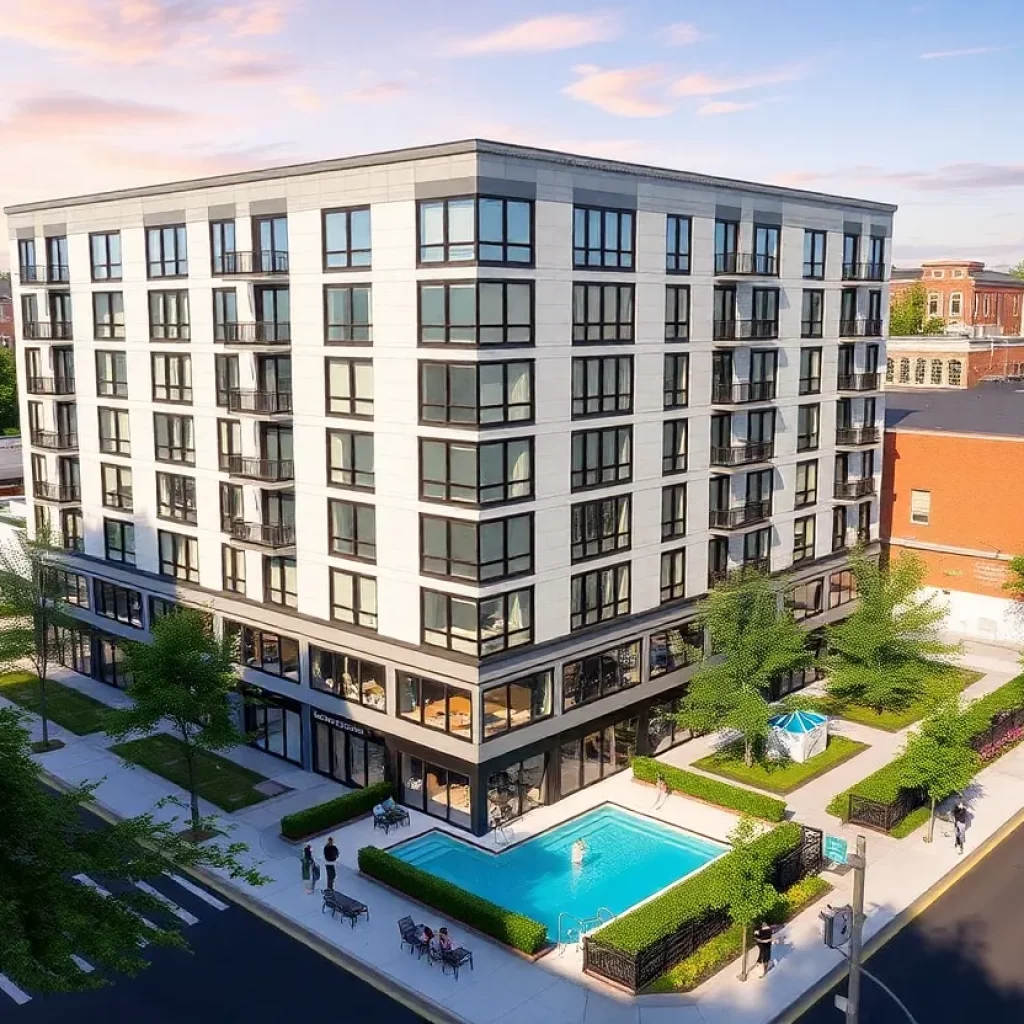 Rendering of a new apartment complex in Columbia, SC.