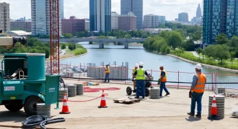 Riverfront Park Construction Progress in Columbia