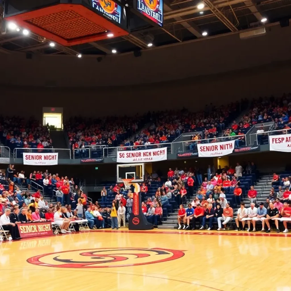 Fans cheering at Senior Night game featuring the South Carolina Gamecocks