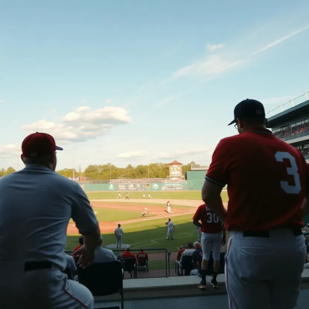 University of South Carolina baseball team in action during a game against Morehead State.