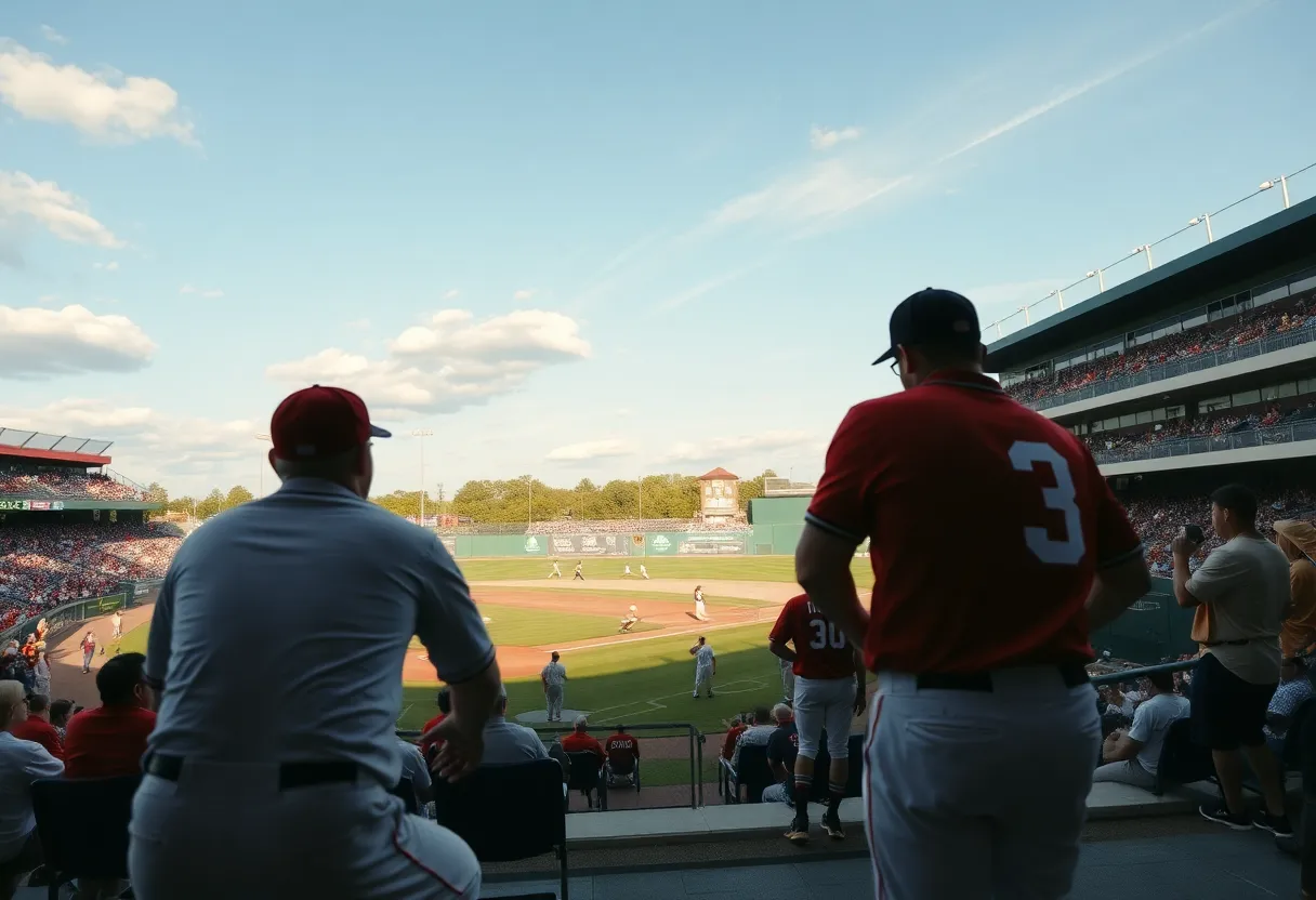 University of South Carolina baseball team in action during a game against Morehead State.