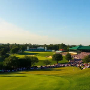 Scenic view of Augusta National Golf Club during Masters tournament