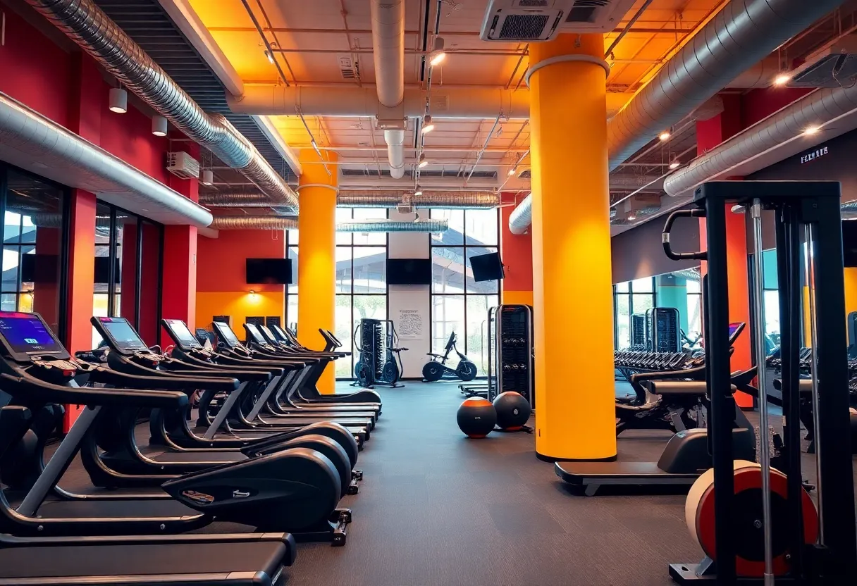 Interior of Club Fitness gym in Irmo