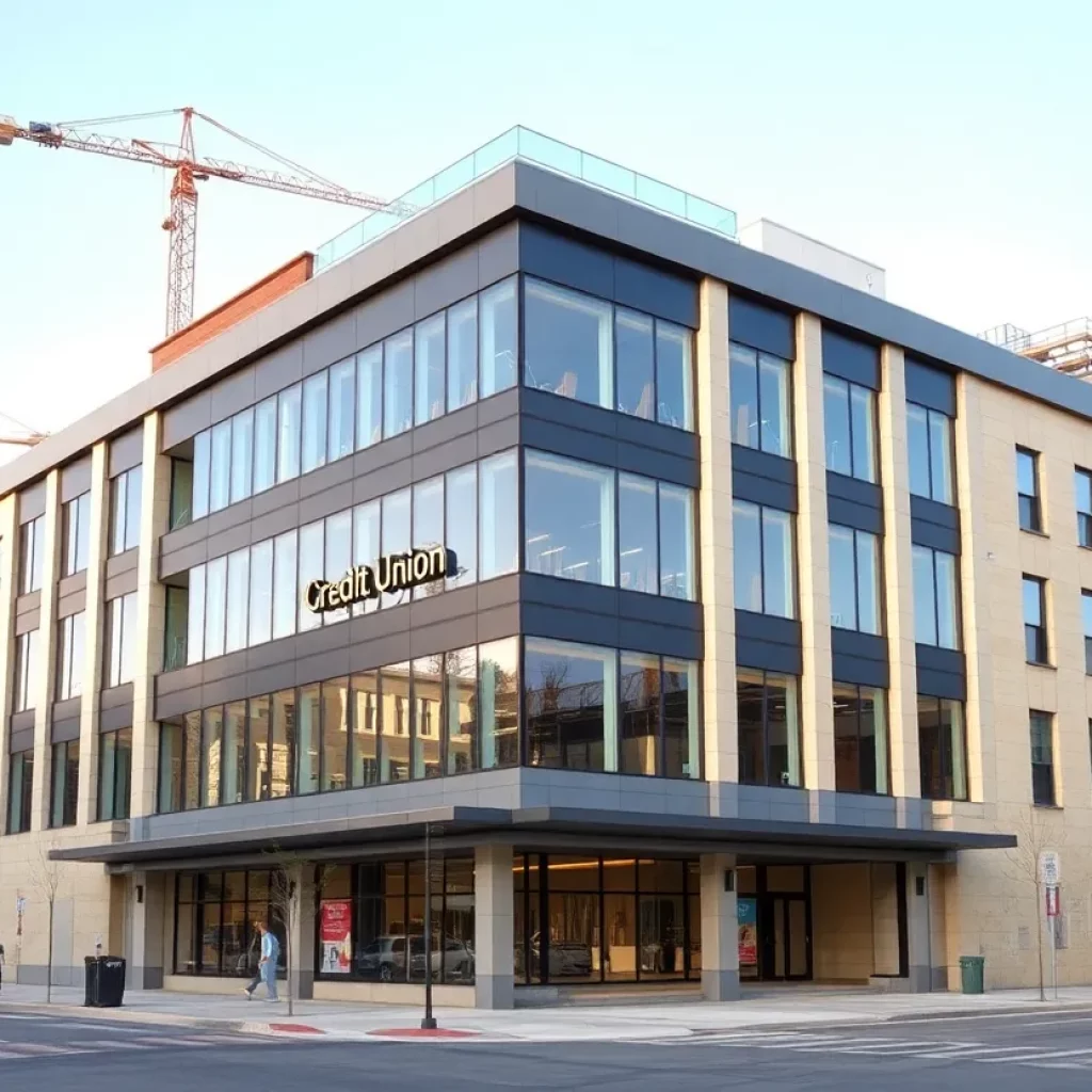 Construction of Palmetto Citizens Federal Credit Union headquarters in Columbia