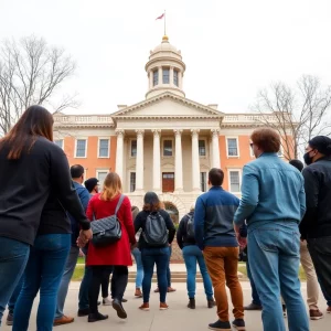 Community rally for hate crimes legislation in Columbia, South Carolina.