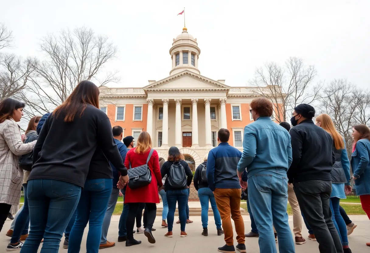 Community rally for hate crimes legislation in Columbia, South Carolina.