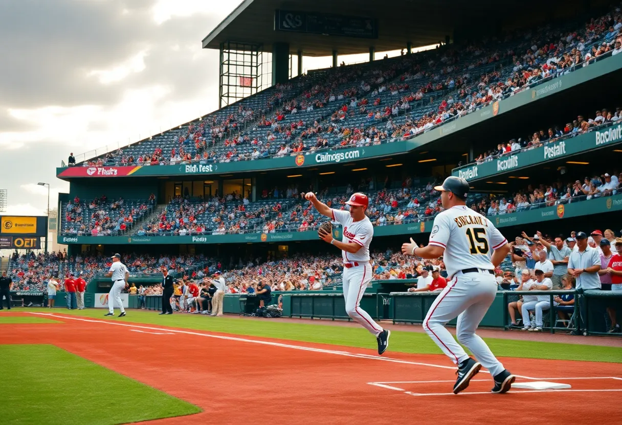 University of South Carolina baseball players competing during a game