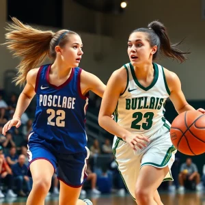 Gamecocks Women's Basketball team in action during a game