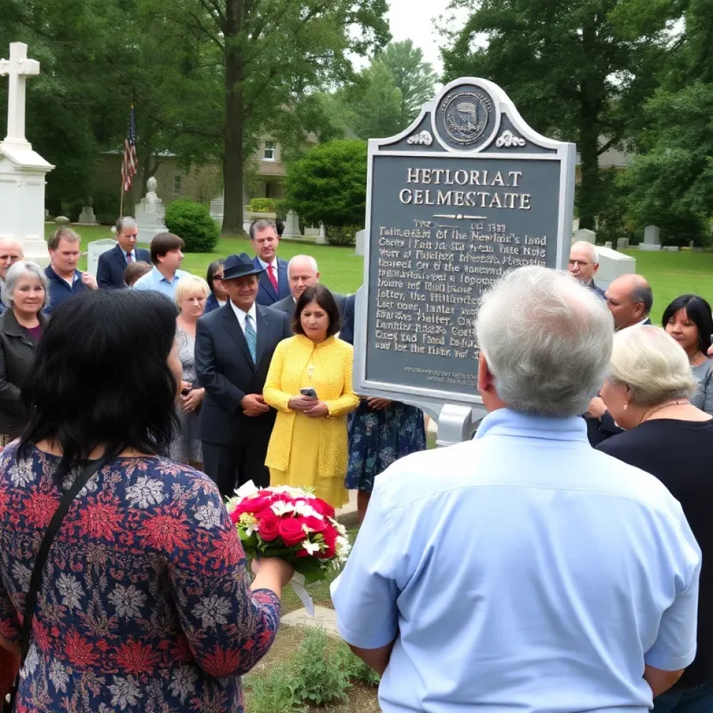 Community members gathered for a historical marker dedication at Bookman Cemetery.