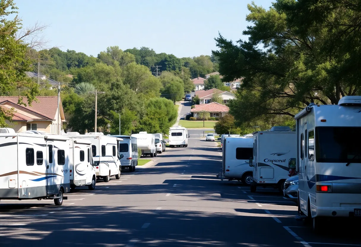 Organized parking for RVs and trailers in Irmo, S.C.