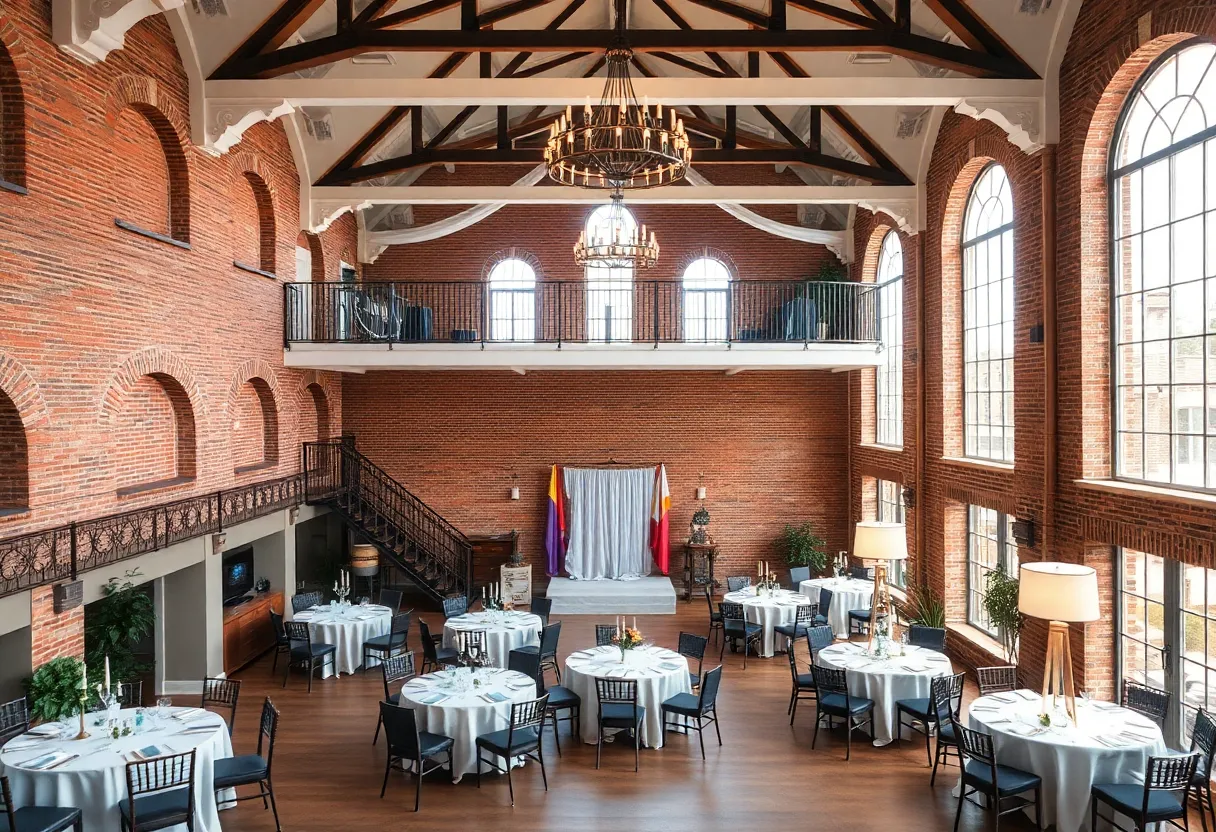 The Laundry event venue interior showcasing historic architecture