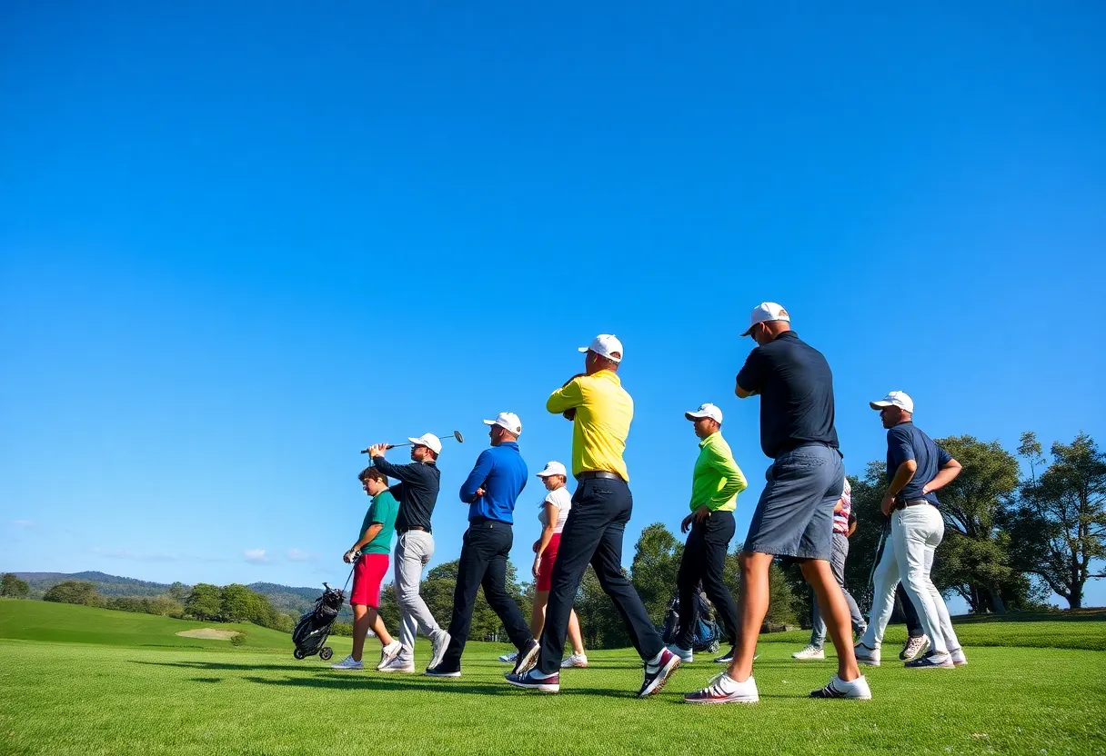 University of North Alabama men's golf team competing at the Golfweek Invite