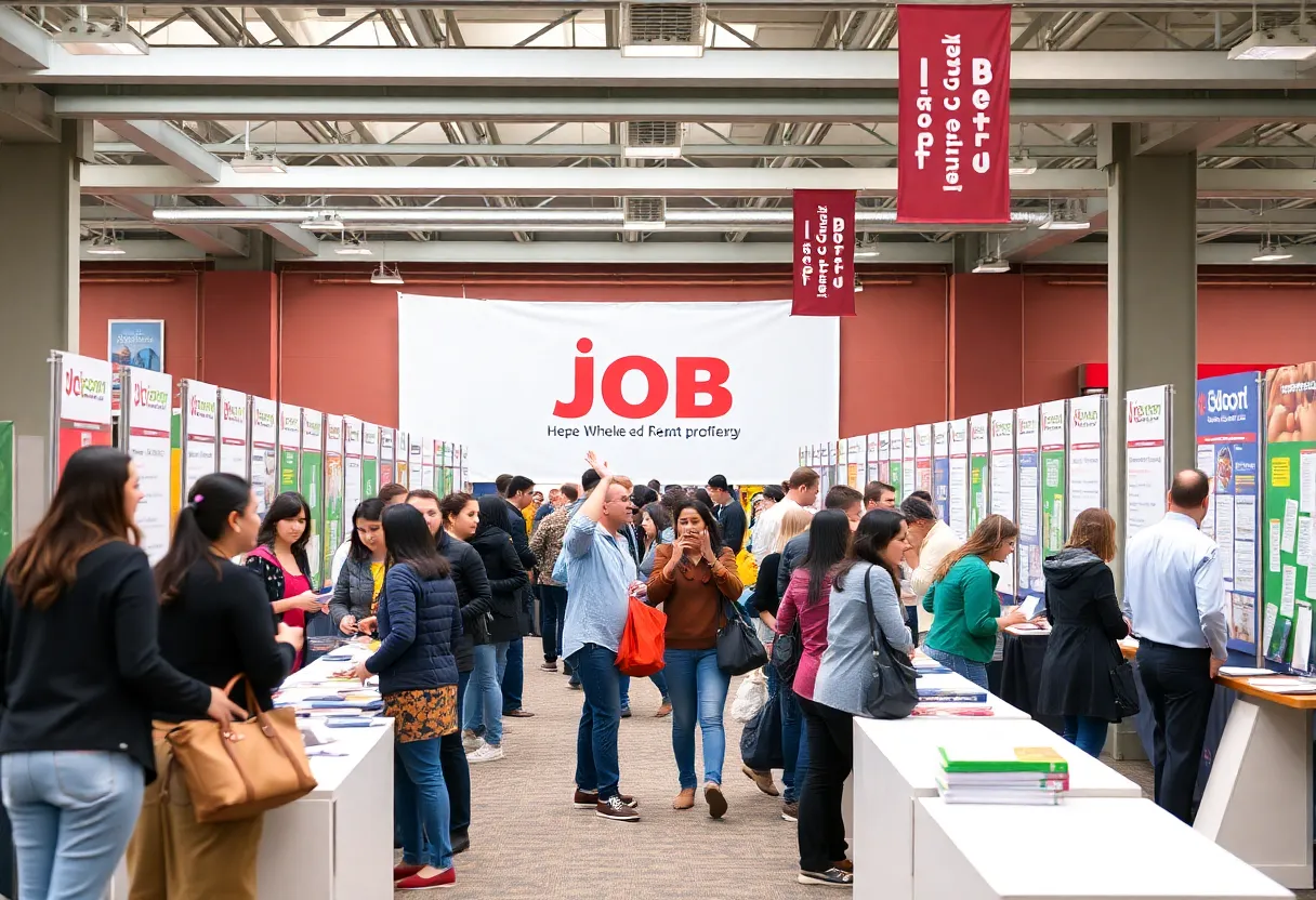 People attending a job fair in Columbia SC