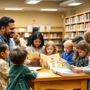 Community gathering at Richland Library for Vashti Harrison's event