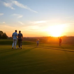 Wesley Bryan and family enjoying a day at the golf course
