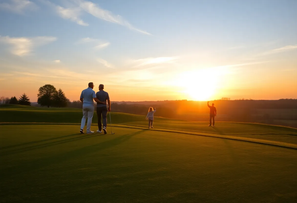 Wesley Bryan and family enjoying a day at the golf course